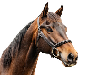 Obraz premium Majestic horse portrait animal equine beauty isolated on transparent background