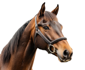 Majestic horse portrait animal equine beauty isolated on transparent background