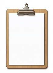 Creative blank clipboard displaying ideas for business planning office image minimalist flat lay conceptual strategy