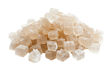 Harvesting raw sugar crystals sugar cane field food agricultural natural sweetener isolated on transparent background