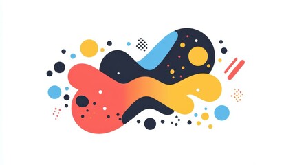 Explore modern art with big abstract shapes and a noisy gradient effect, showcasing minimalism and vibrant design.