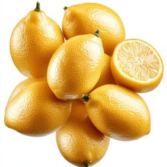 Fresh Yellow Lemons: Juicy, Organic Citrus for Vibrant Cuisine and Healthy Detox Smoothies