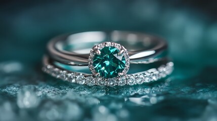 Cool teal and mint gradient, sleek and minimalistic with soft glossy highlights