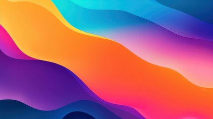 Fototapeta premium A vibrant fluid gradient of pastel colors creates a mesmerizing abstract wave design, perfect for backgrounds or banners.