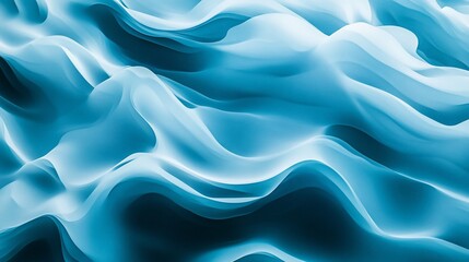 Fototapeta premium Abstract blue wavy background.