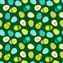 Easter eggs seamless spring pattern for wrapping paper and fabrics