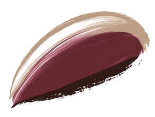 Fototapeta premium Abstract Brushstrokes with earthy tones blend on a white background