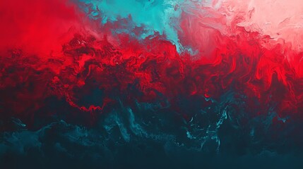 Crimson red and bright cyan gradient, bold and vibrant with seamless transitions and fluid blending