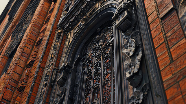 Intricate Architectural Detail of a Vintage Doorway