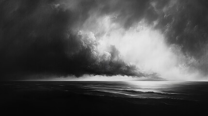 Dark charcoal and deep grey storm clouds, moody and sleek with soft shadows