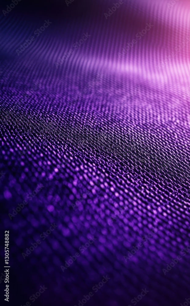 Poster abstract close-up of textured fabric with gradient from deep purple to vibrant lavender, showcasing 