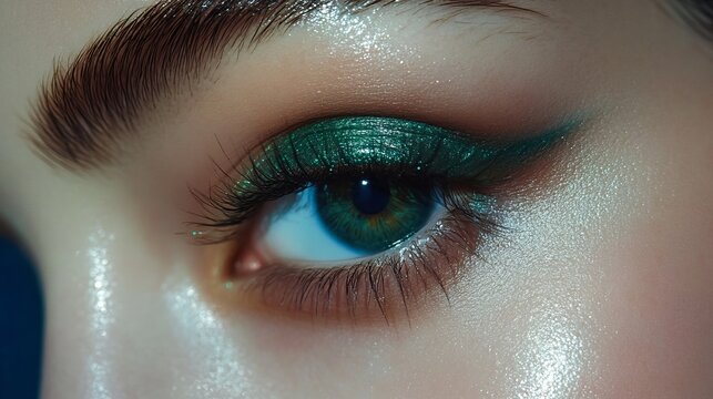 Dark emerald and indigo swirls, moody and mysterious with glossy highlights