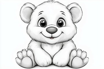 Obraz premium White bear with a big smile on its face