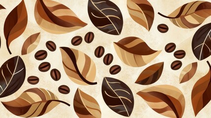 Obraz premium Immerse yourself in the beauty of coffee leaves and beans, perfect for elevating your artistic projects and designs.