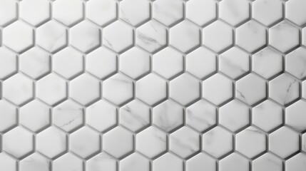Fototapeta premium Transform your area with a stylish marble wall adorned with hexagon tiles that offer depth and sophistication to any space.