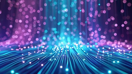 Fototapeta premium Experience a vibrant realm filled with neon shades and vertical lines, creating an energycharged setting that captivates the senses.