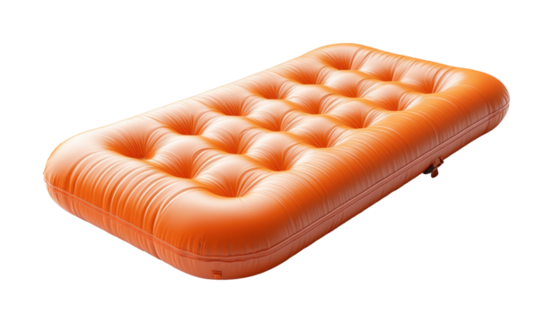 Inflatable air mattress for camping adventures portable bed comfortable versatile perfect for travel isolated on transparent background