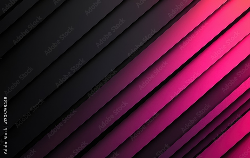 Poster abstract design with dynamic color gradient and layered lines in shades of black and pink for modern