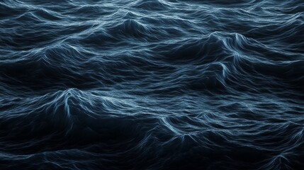 Naklejka premium Dark moody gradient with deep blue and black waves, smooth and minimalistic