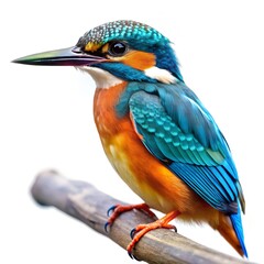 Fototapeta premium Beautiful Kingfisher Perched on a Branch Stunning Nature Photography