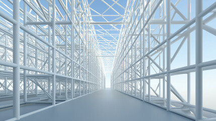 Innovative scaffolding system showcasing advanced structural design and engineering