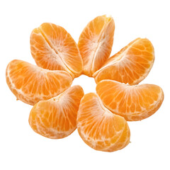 tangerine on white background cutout