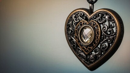 Fototapeta premium Ciondolo a forma di cuore
