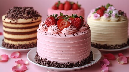Cake with strawberry