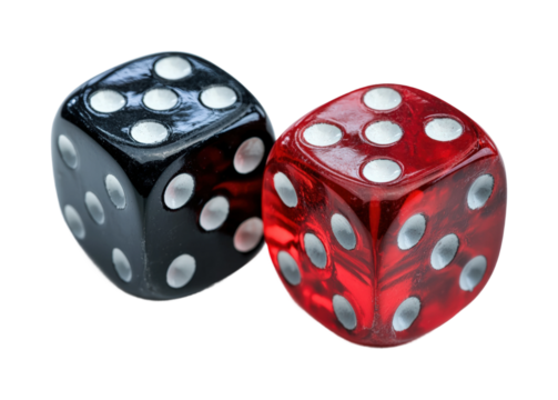 Exciting dice game action home environment view gaming strategy isolated on transparent background