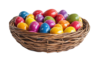 Vibrant easter egg hunt garden colorful eggs springtime celebrating tradition isolated on transparent background