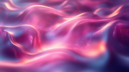 Obraz premium iridescent glowing neon liquid flowing with particles