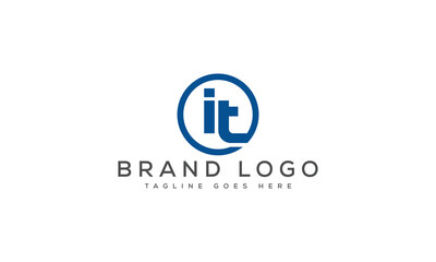 letter IT logo design vector template design for brand.