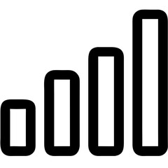 Abstract financial growth chart on white background6 bar graph