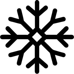 Snowflake silhouette on white background