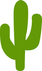 Cactus icon. Cactus silhouette vector isolated on transparent background. Home plant flat and line element. Mexican desert plant pictogram. Wild cactus linear nature garden symbol