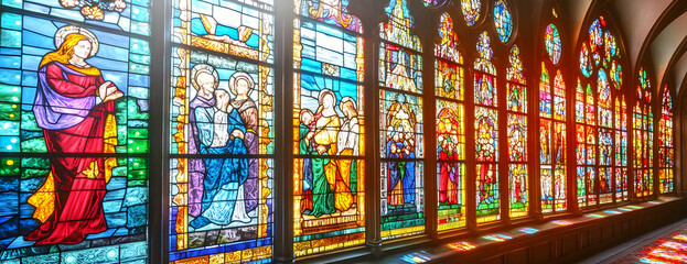 Church stained glass, religious art (1)