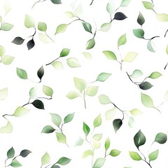 Repetitive seamless pattern of leaf foliage for fabric design.