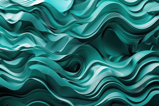 Vibrant Teal Abstract Wave Background for Creative Portfolio Design
