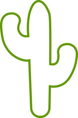 Cactus icon. Cactus silhouette vector isolated on transparent background. Home plant flat and line element. Mexican desert plant pictogram. Wild cactus linear nature garden symbol