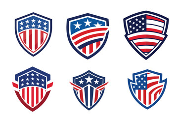 American pride Vector Illustration Isolated on a White Background