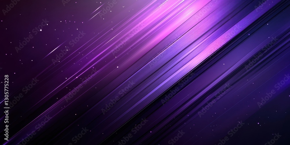Poster abstract purple background with dynamic lines and starlit design for modern digital art and creative