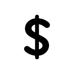 Dollar currency icon in trendy style. Money sign symbol