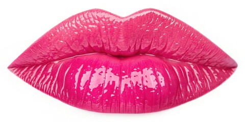 Double Exposure Valentine's Day Pink Lips, Romantic Hearts, Abstract Love Photography