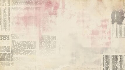 Naklejka premium Wallpaper featuring pastel pink and beige comic strip texture with ink smudges