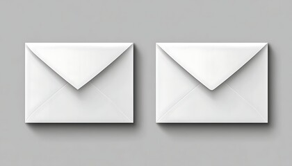 Blank Envelopes on Gray