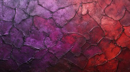 Naklejka premium A macro photograph of a beautifully textured surface, dominated by shades of deep red and purple, resembling fine art photography