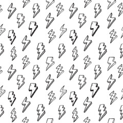 Vector abstract retro pattern with lightning bolts