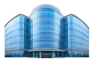 Fototapeta premium Sleek and Modern High Rise Glass Facade in the Urban Cityscape
