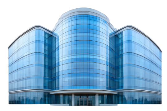 Sleek and Modern High Rise Glass Facade in the Urban Cityscape