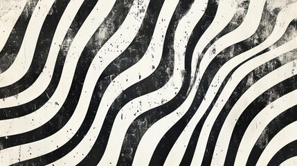Hypnotic wallpaper with swirling stripes halftone texture and high-contrast vintage Op Art look